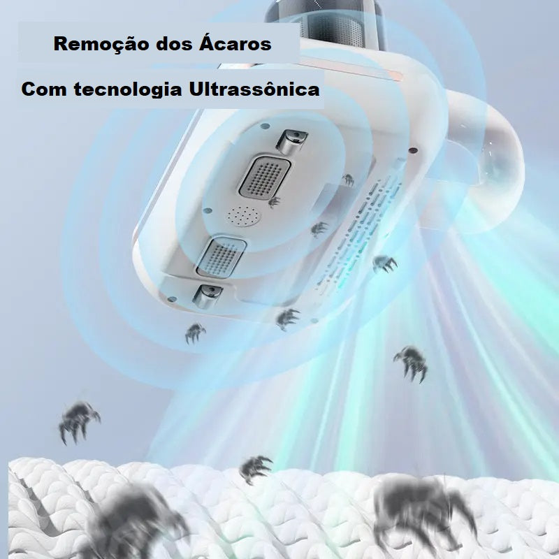 Aspirador de Pó Ultrassônico sem Fio - Remoção de Ácaros