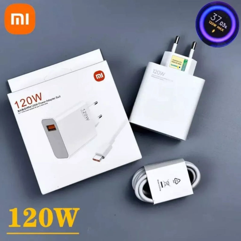 Carregador 120W Turbo Power Xiaomi Cabo 6A Usb