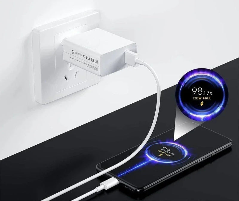 Carregador 120W Turbo Power Xiaomi Cabo 6A Usb