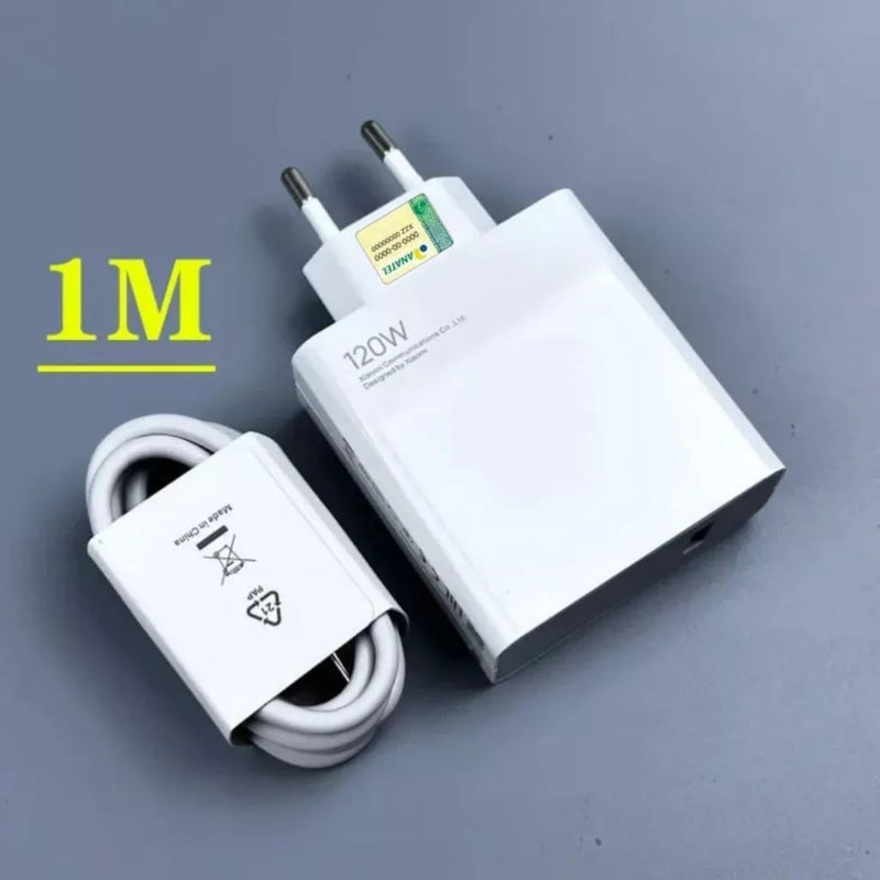 Carregador 120W Turbo Power Xiaomi Cabo 6A Usb