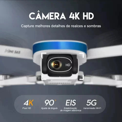 Drone WiFi 4K Ultra HD GPS com 2 Baterias