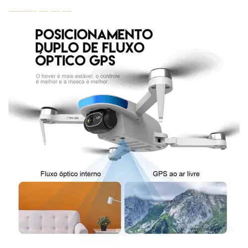 Drone WiFi 4K Ultra HD GPS com 2 Baterias