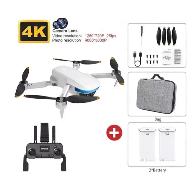 Drone WiFi 4K Ultra HD GPS com 2 Baterias